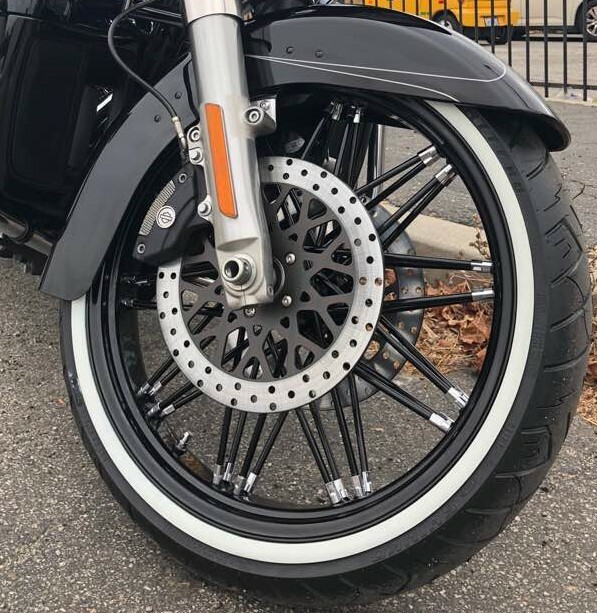 11.5 FRONT ROTOR BLACK MESH STAINLESS FOR HARLEY TOURING BAGGER