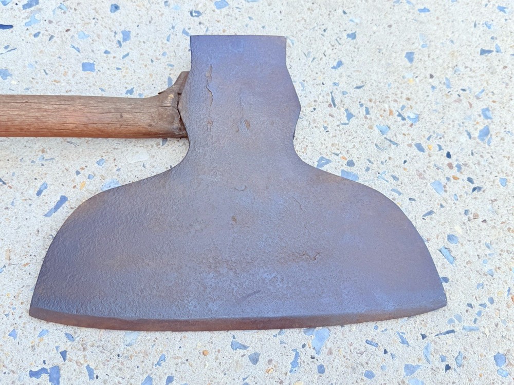 Antique Broad Axe 13 in. Signed Large