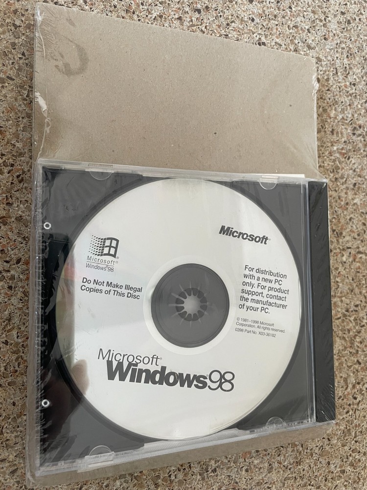 Microsoft Windows 98 Sealed with Key