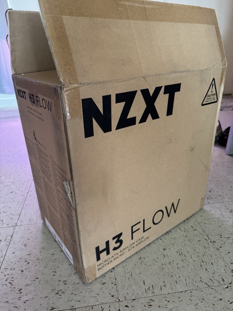 NZXT - H3 Flow Micro-ATX High-Airflow PC Case - White