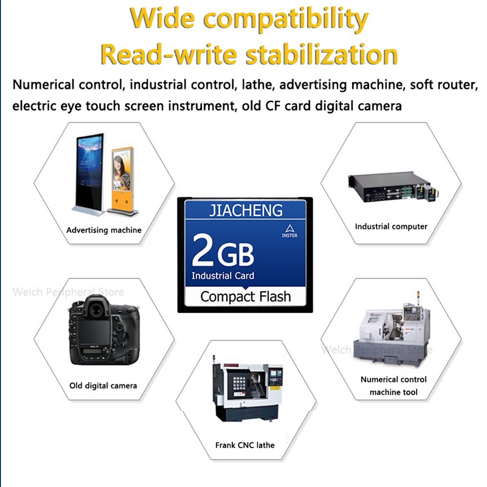 High Speed CF Memory Card 32MB-8GB industrial Compact Flash Card For Camera CNC