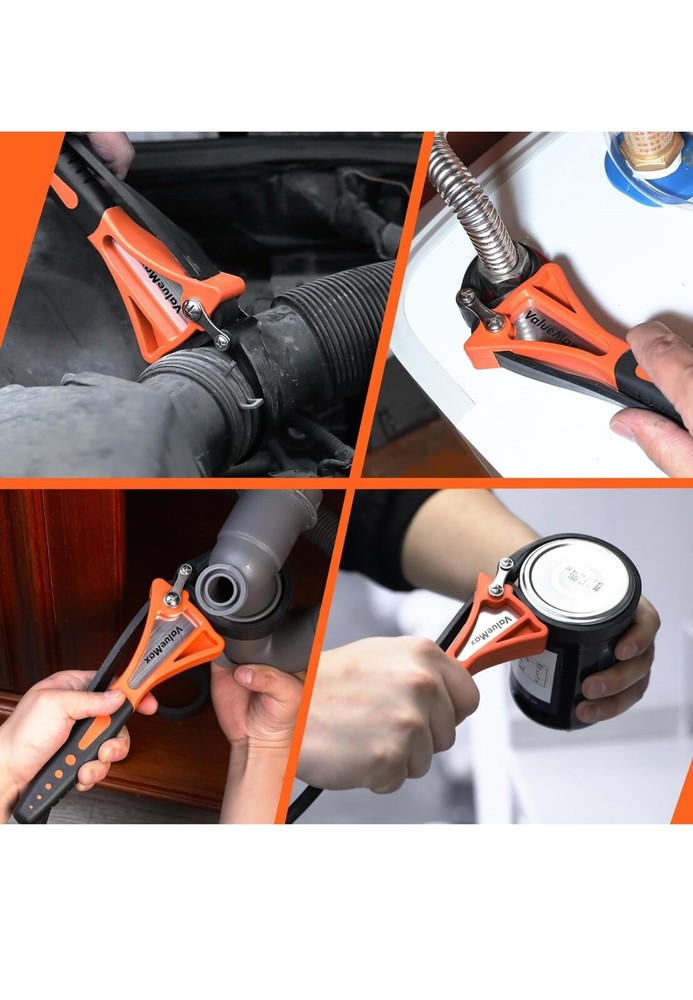 ValueMax 2-piece Strap Wrench Set, Adjustable Wrench with Max Diameter 4" (Small