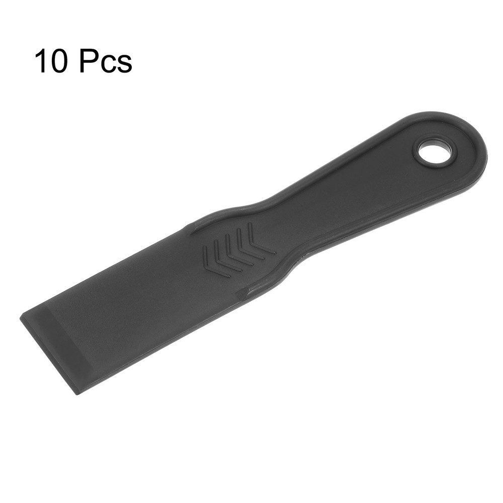 10 Pack Putty Scraper 1.5-Inch Width 6mm Thin Plastic Putty Knife Black