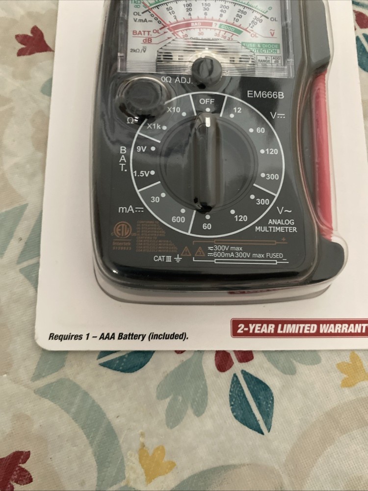 Hyper Tough Electric Circuits and Power Outlets Analogue Multi-meter Tester