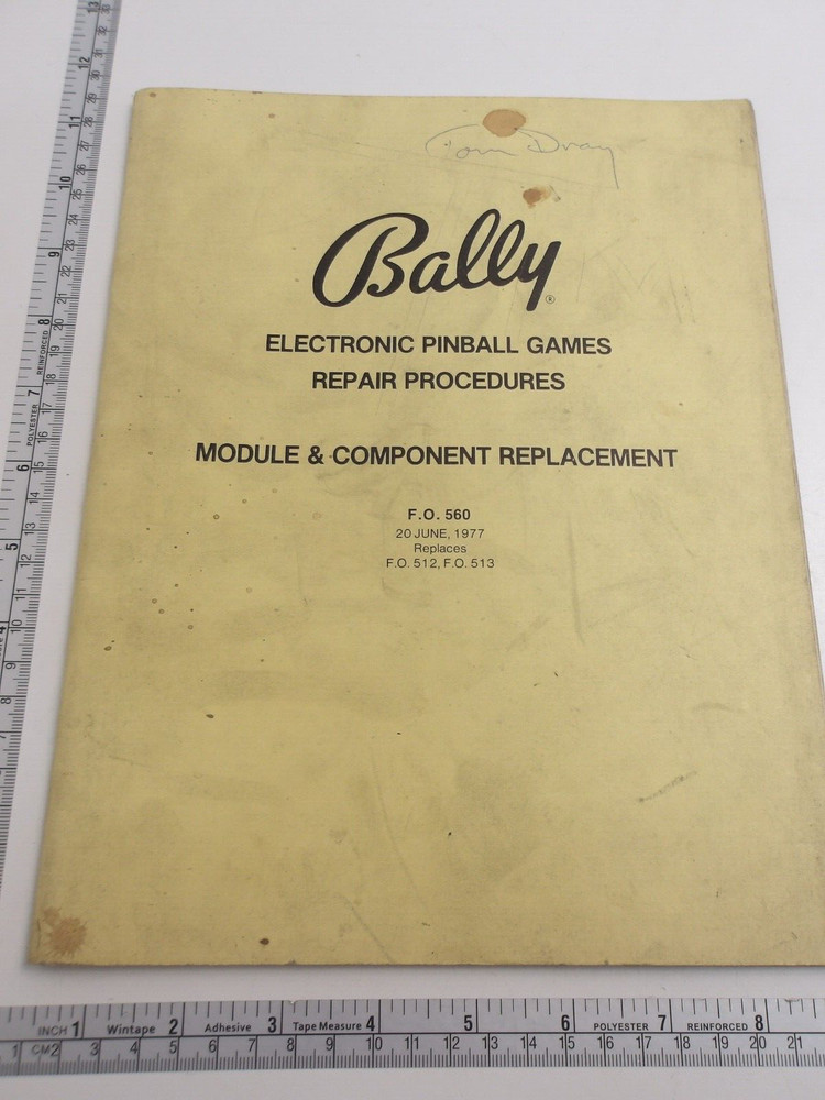 Bally - Electronic Pinball Games Repair Procedures / Module & Component Replace.