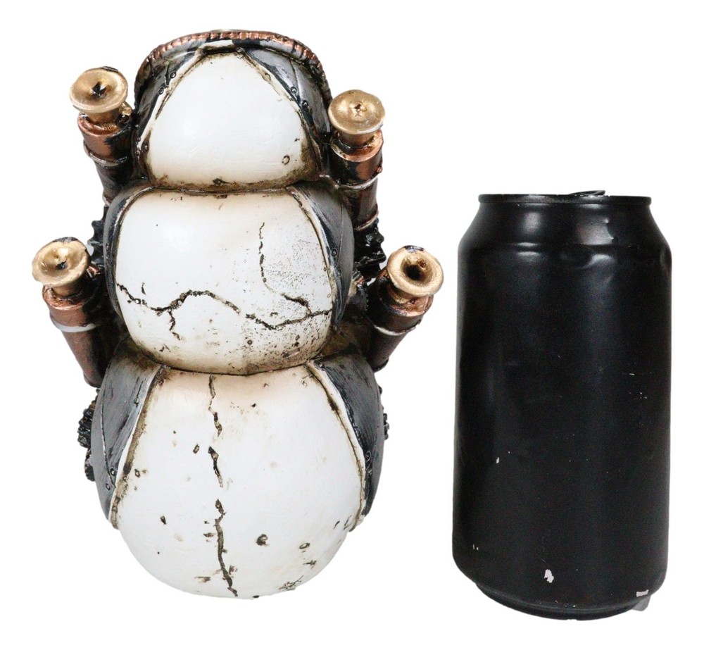 Steampunk Geared Trio Skulls Smoke Waterfall Backflow Incense Cone Tower Burner