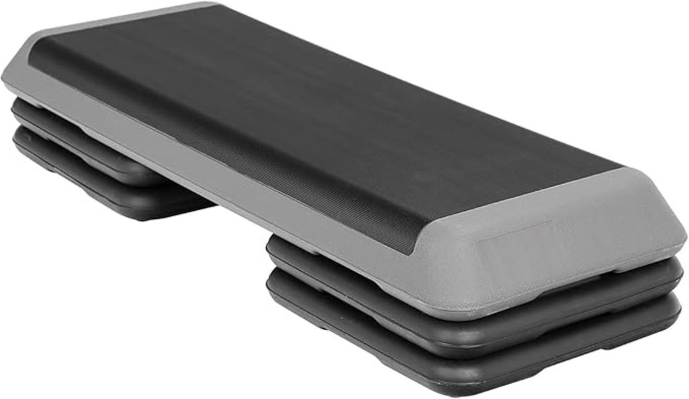 43''Exercise Aerobic Step Platform,Adjustable Fitness Stepper+4 Stackable Risers