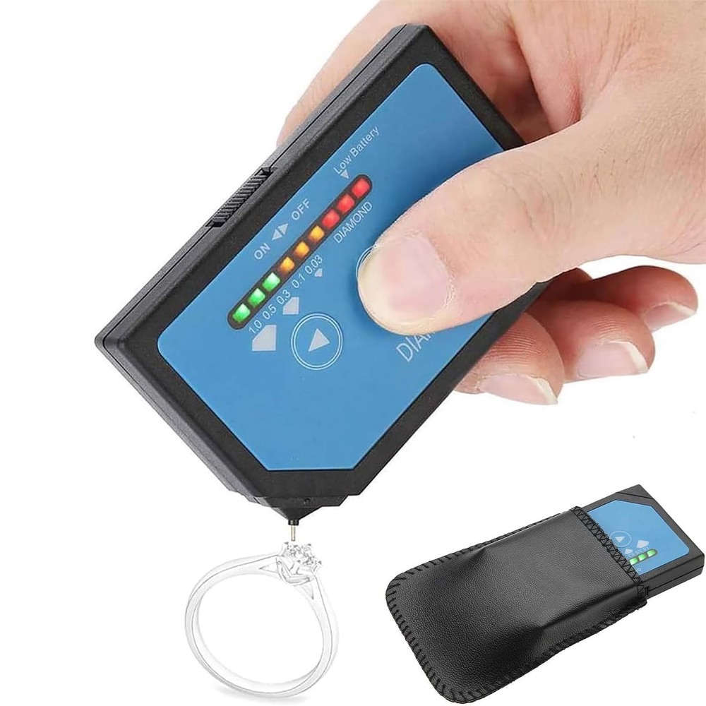 Portable Gem Tester, Gemstone Tester with LED Indicator Light & Touch Screen,...