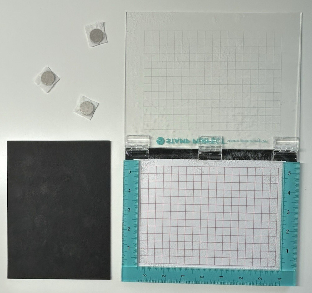Hampton Art STAMP PERFECT Stamp Positioning Tool, 3 Magnets, Foam Insert