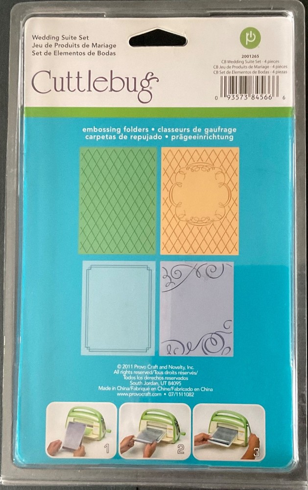 NEW Cuttlebug WEDDING SET Embossing Folders Cardmaking Paper Craft