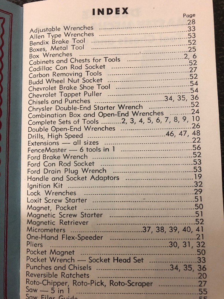 1953 Mechanics Co-Op TOOL CATALOG
