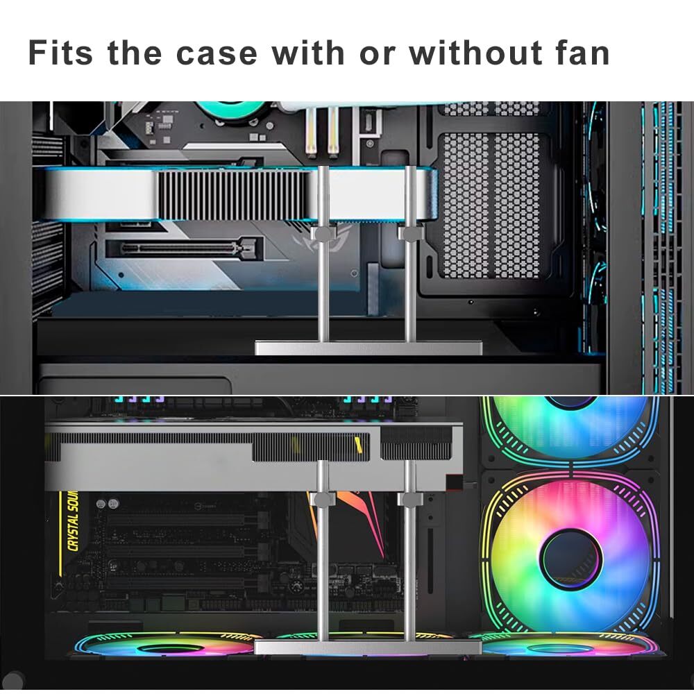 Graphics Card GPU Support Bracket Adjustable Aluminum GPU Sag Bracket Video C...