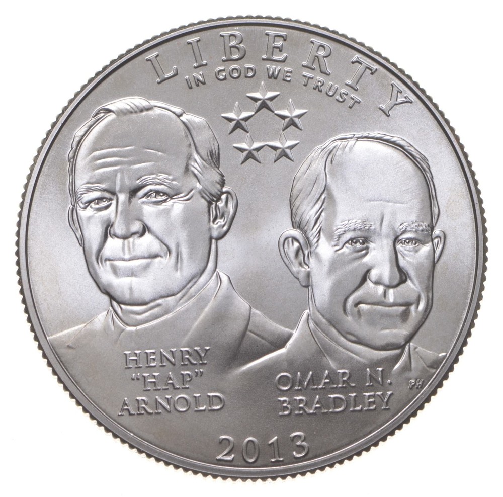2013 Unc 5 Star Generals Commemorative Half Dollar