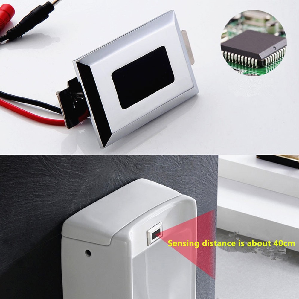 Automatic Ceramic Integrated Standing Urinals Sensor Flusher Flush Valve Kit e