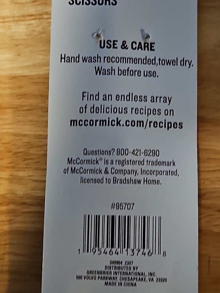 2 PAIR McCormick Sharp Kitchen Scissors Shears Multi Purpose Stainless Steel