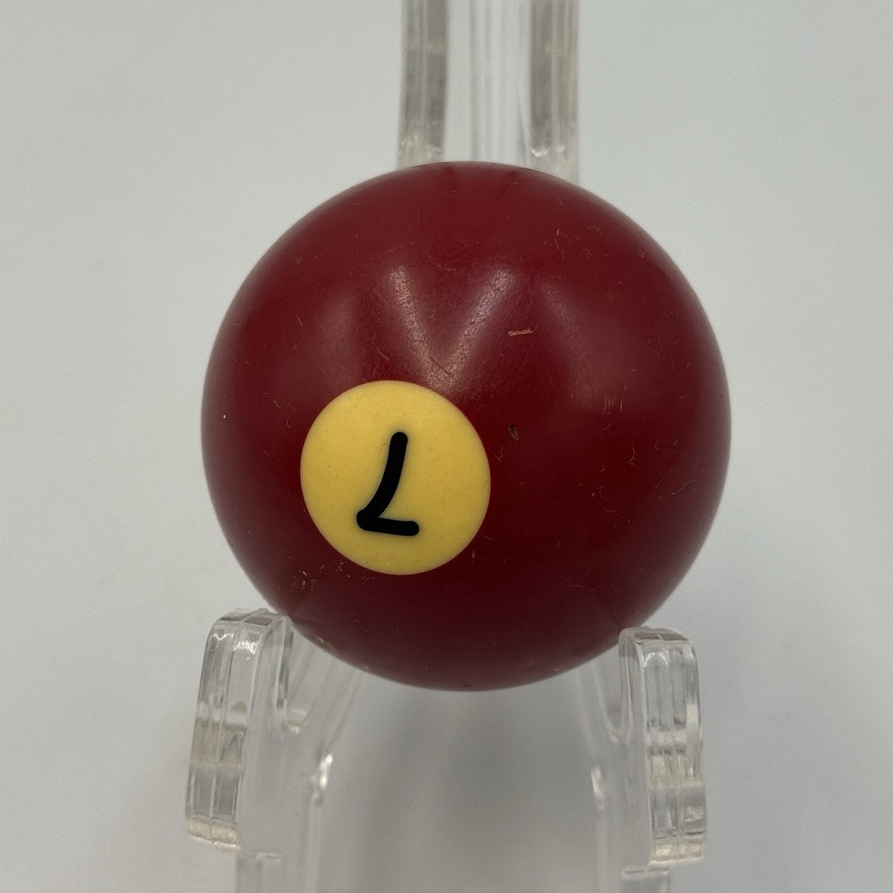 Vintage No. 7 Solid Red Pool Ball – 2” Billiard Replacement