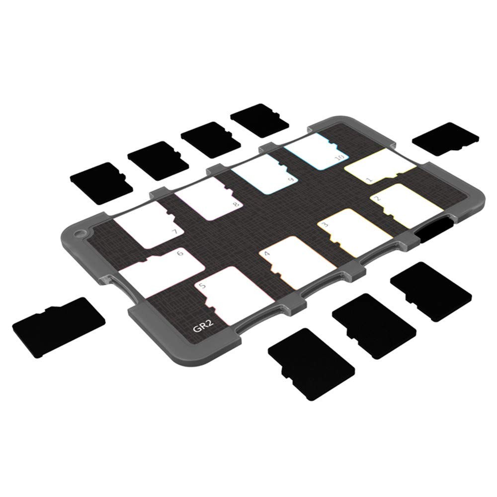 10 Slots Micro SD Card Holder Case Card, 10