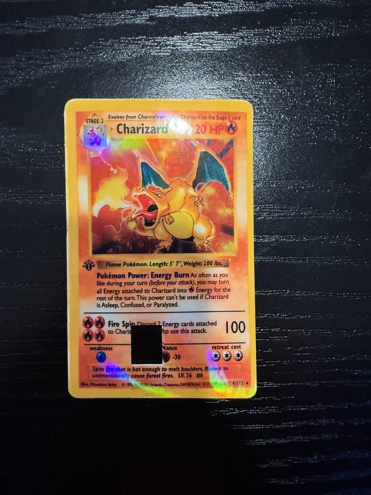 Charizard Credit Card Decal | Rainbow Pattern Finish