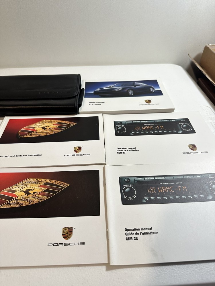 Porsche 911 Carrera Owners Manuals Set 2002