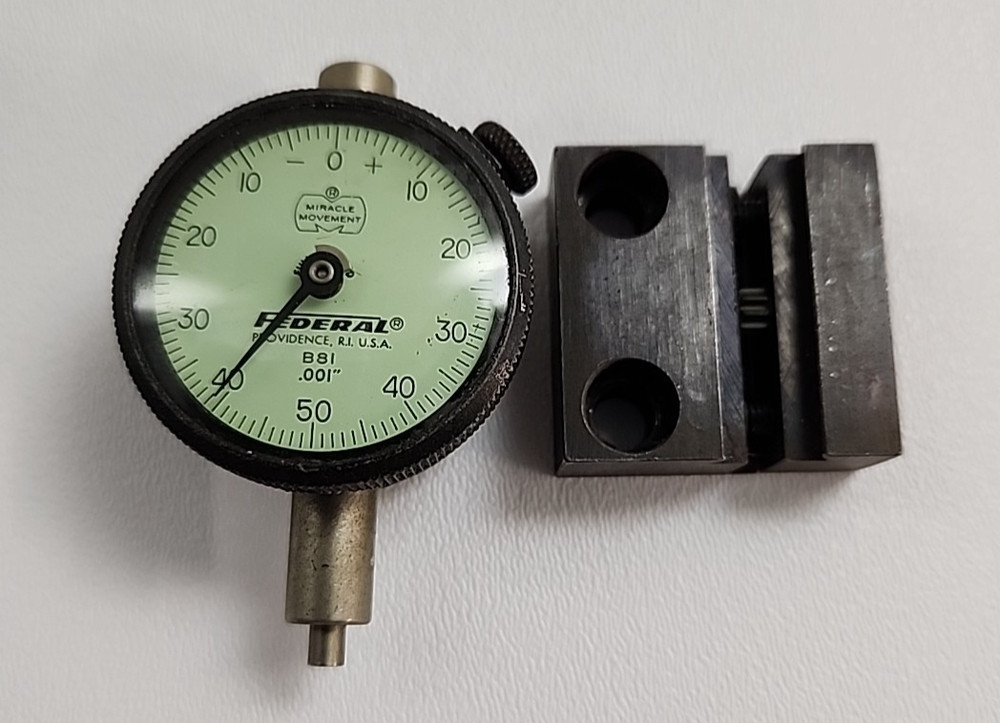 Federal "Miracle Movement" B81 .001 Dial Indicator With Adjustable Mount Used