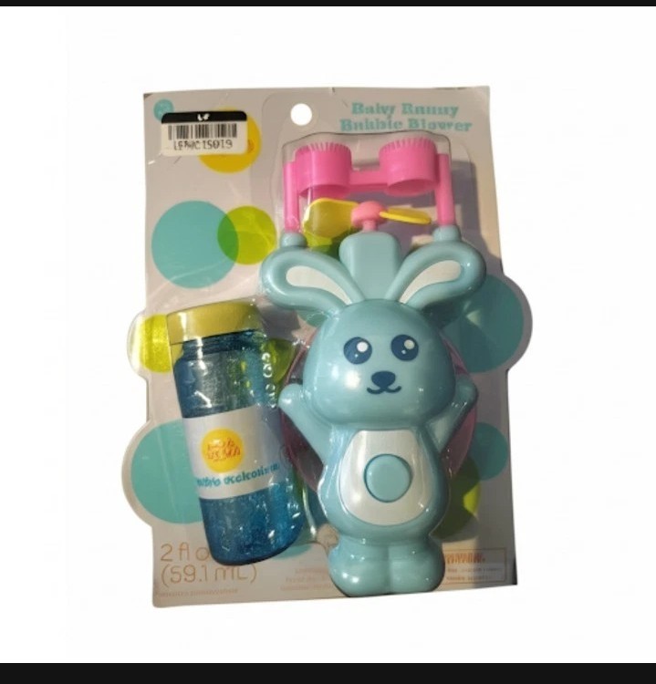 Bubble Blower Machine with Solution – Cute Blue Bunny Shape, New Toy