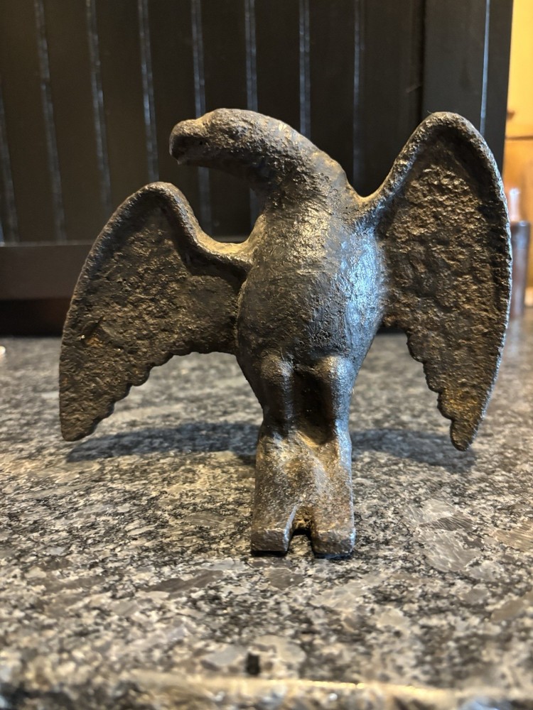 Antique Cast Iron Rooftop Snow Eagle