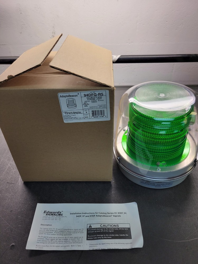 Edwards AdaptaBeacon 94DFG-R5 Double Flash Strobe Light.