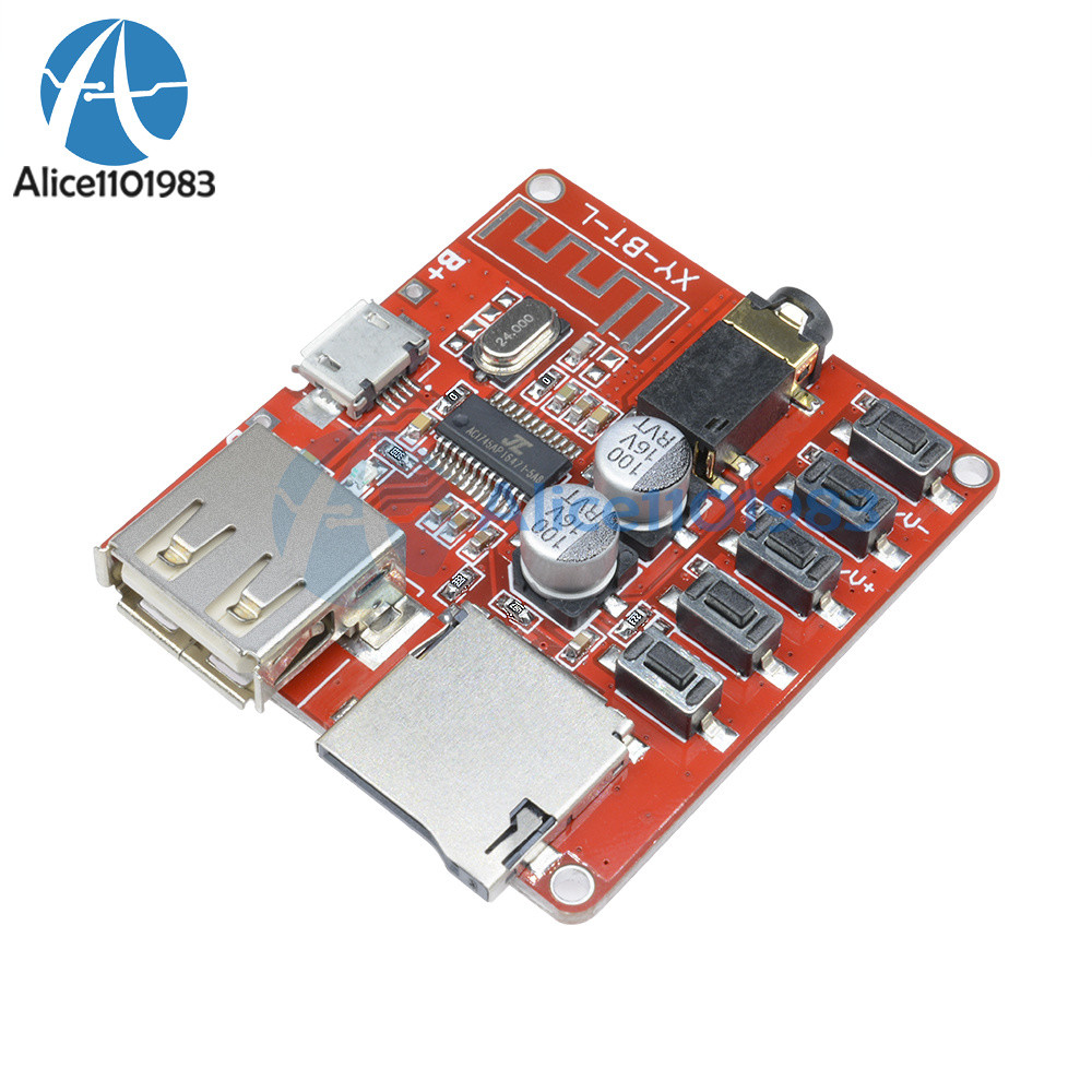 3.7-5V Bluetooth 4.1 Audio Decoder MP3 Player Board Micro USB TF SD Card Module