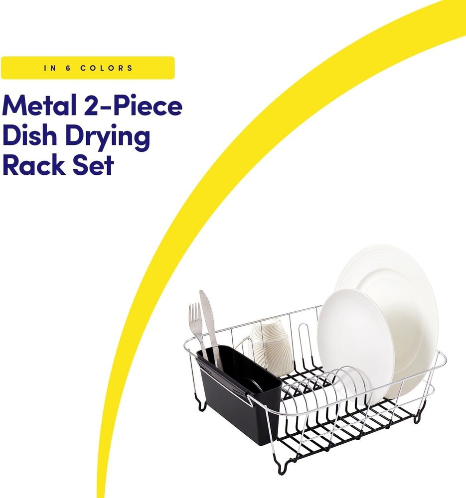 2 Piece Dish Drying Rack Set Drainer