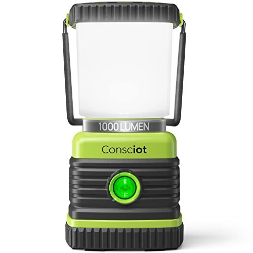 LED Camping Lantern, Battery Powered LED Lantern 1 Pack Light Green