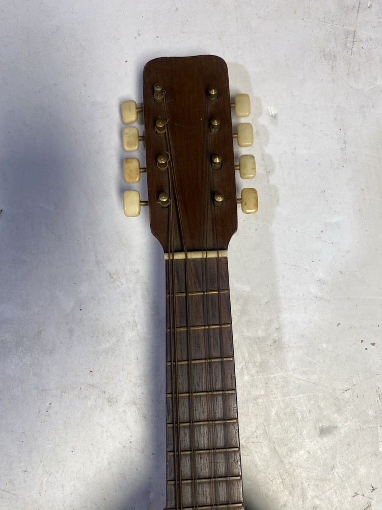 Vintage Mandolin Unbranded Unknown Missing String As Is No Crack Solid