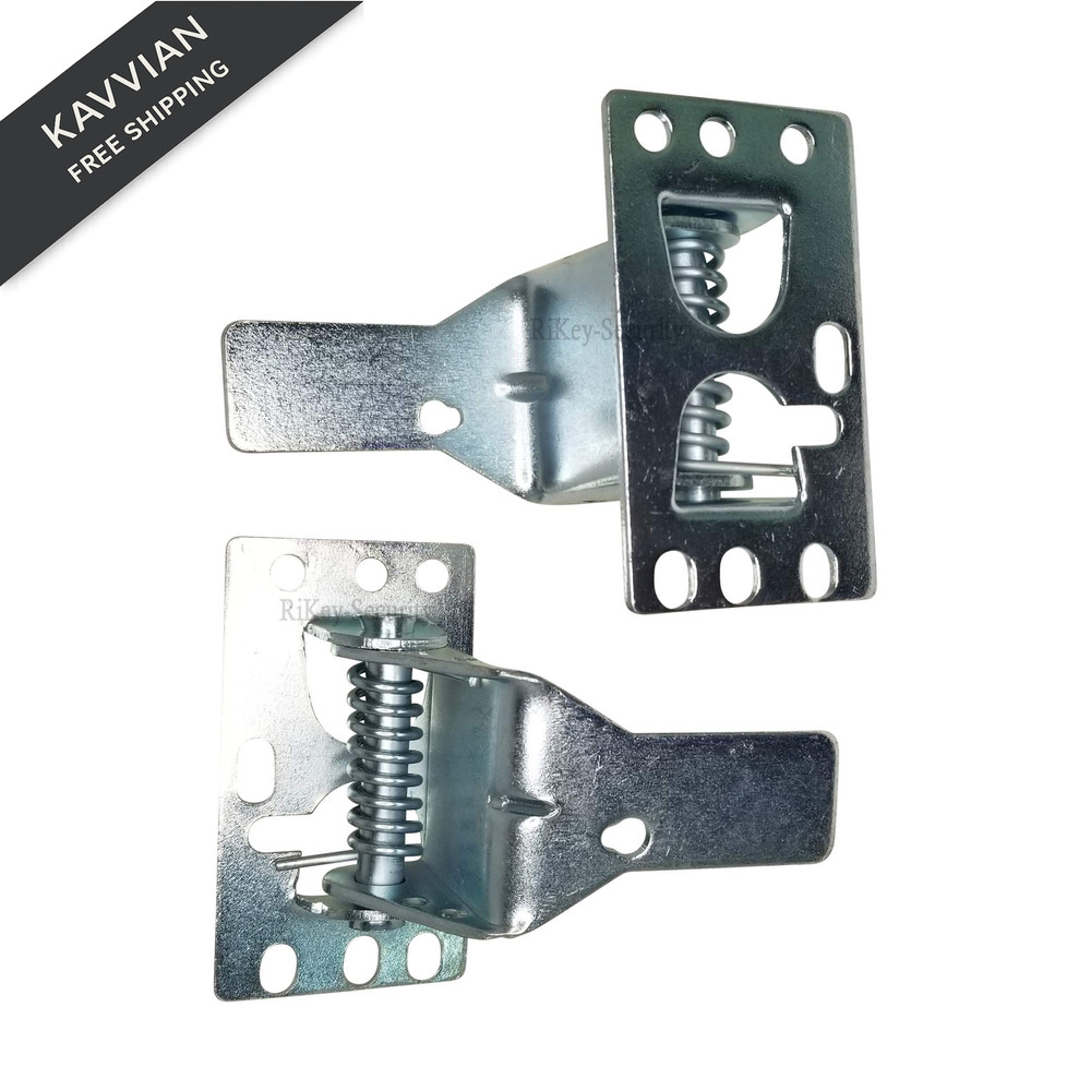 RI-KEY Security - Universal Garage Door Lock Kit with Spring Latch and Silver