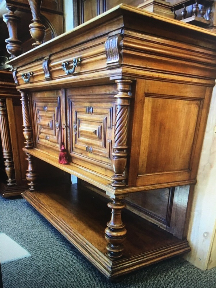 French European Victorian Server with marble top