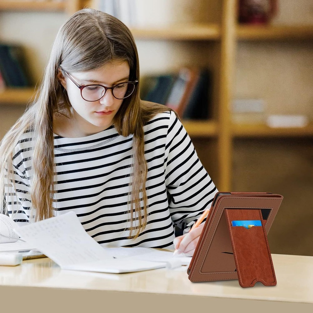 Stand Case for 6" Kobo Clara 2E eReader Leather Protective Cover Auto Sleep/Wake