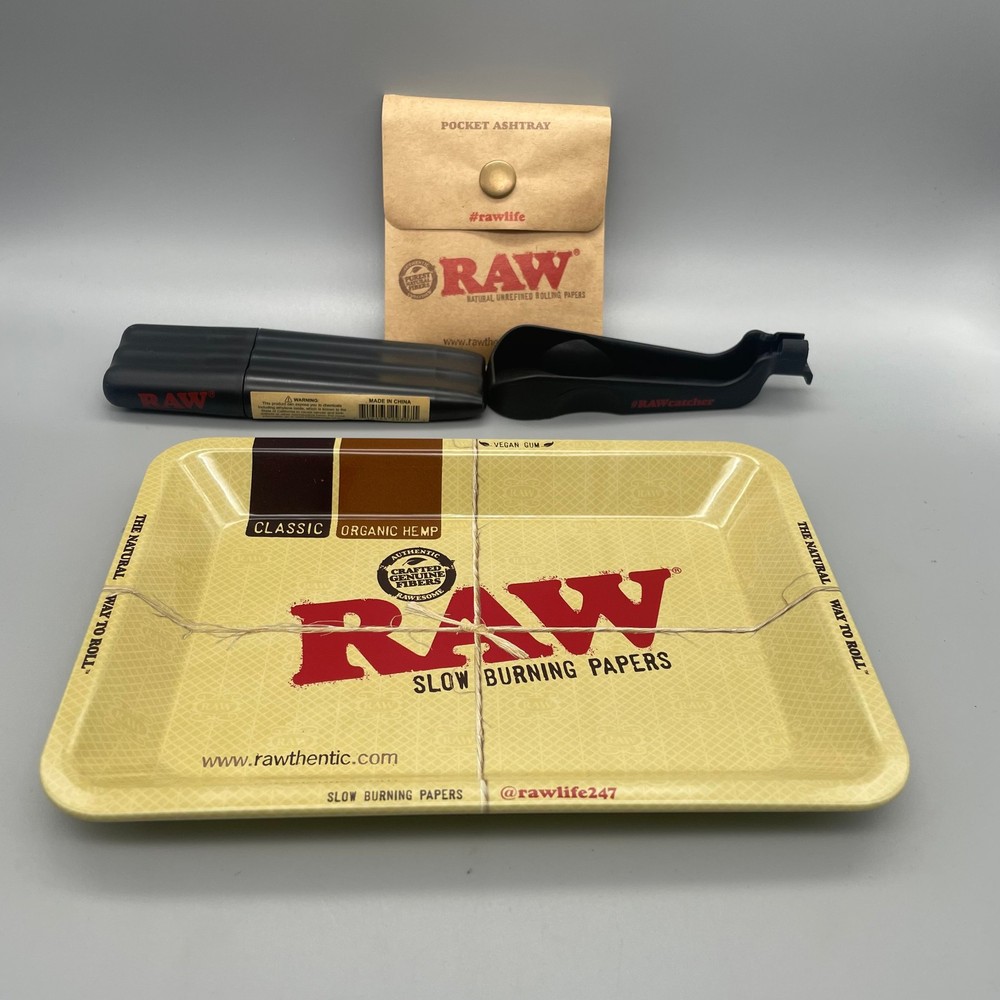 RAW 7x5 Mini TRAY Pocket Ashtray Ash Catcher Three Tree Cone Case