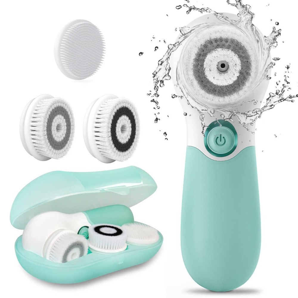 Facial Cleansing Brush Bundled Set with 3pcs Replacements