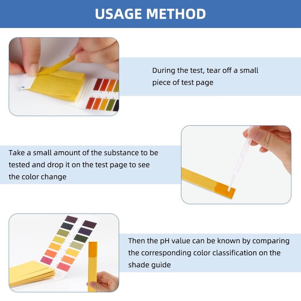 2 Pack pH Strips - 160 Strips for Water, Soil, and Urine Testing 1-14
