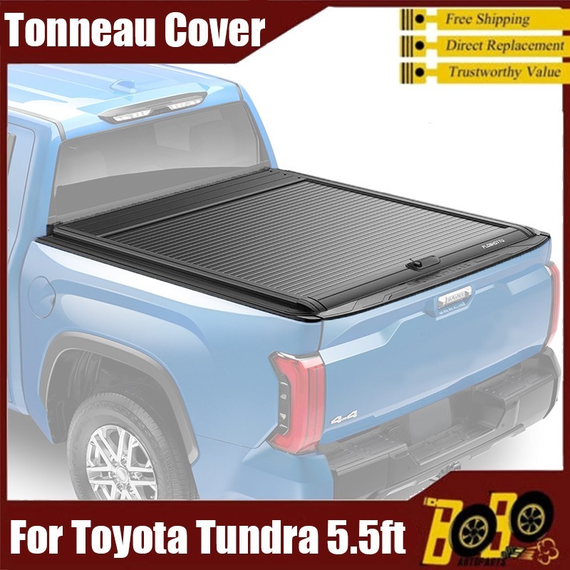 5.5ft' Truck Bed Tonneau Cover Retractable For 2007-2021 Toyota Tundra Aluminum