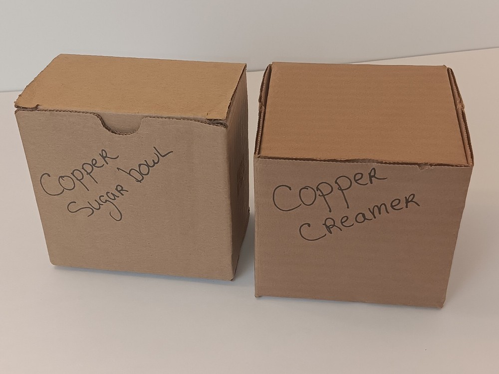 Coppercraft Guild Creamer + Sugar Bowl