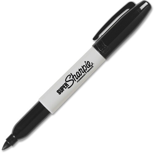 Sharpie Super Sharpie Permanent Markers, Fine Point, Black, Single