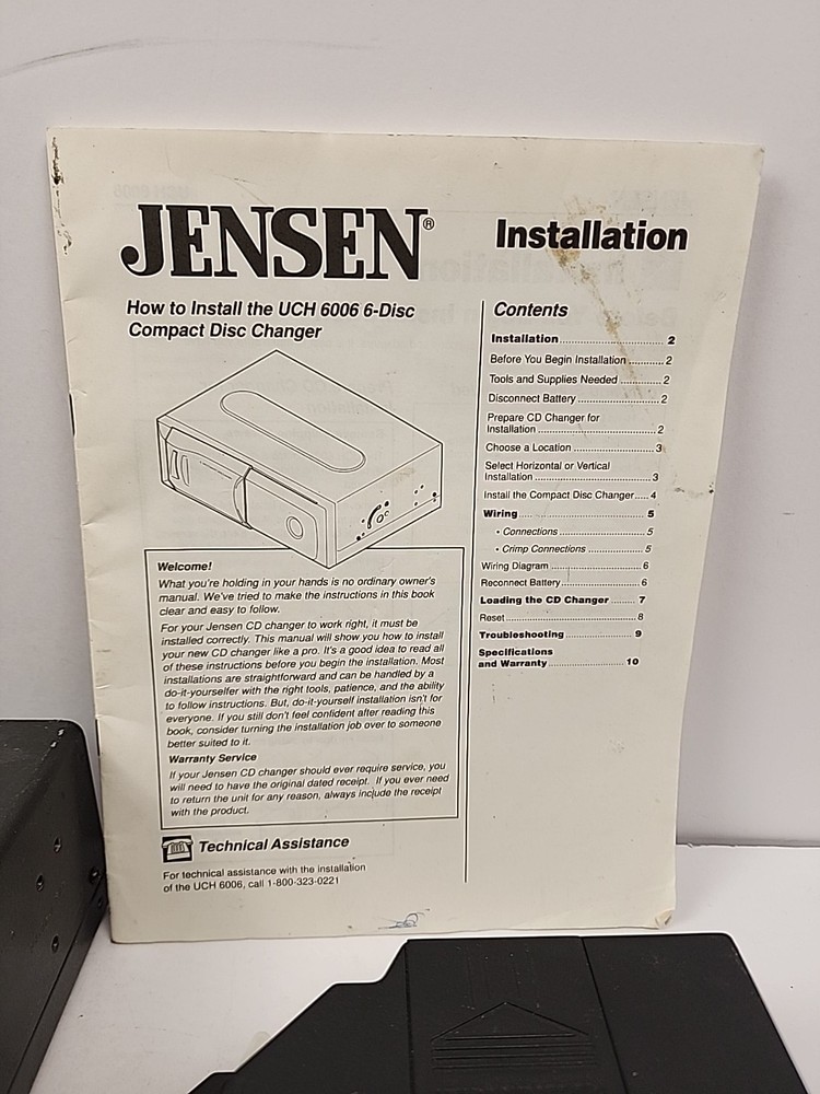 Jensen CD changer, UCH6006, modulator, wireless controller RF60U, NOT TESTED