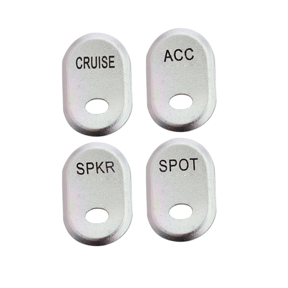 4pcs Silver Inner Fairing Switch Panel Dash Cap For Harley Touring Electra Glide