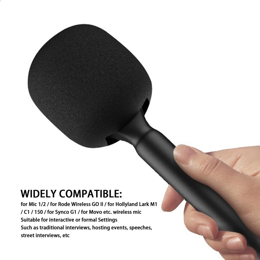 Handheld Microphone Interview Mounting Adapter with Windshield Foam, for Rode...