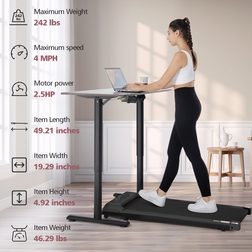 Upgraded Smart Treadmill Work with APP&Remote 2.5Hp Powerful Treadmill Machine~~