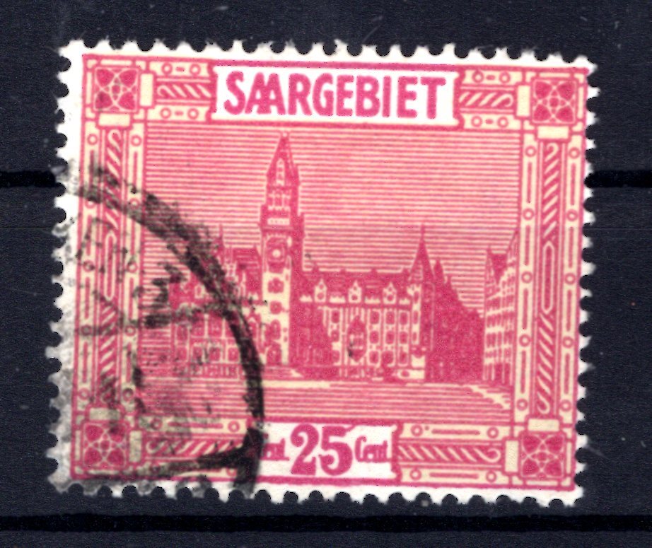 Saar 100III Variety Postmarked BPP (L6663