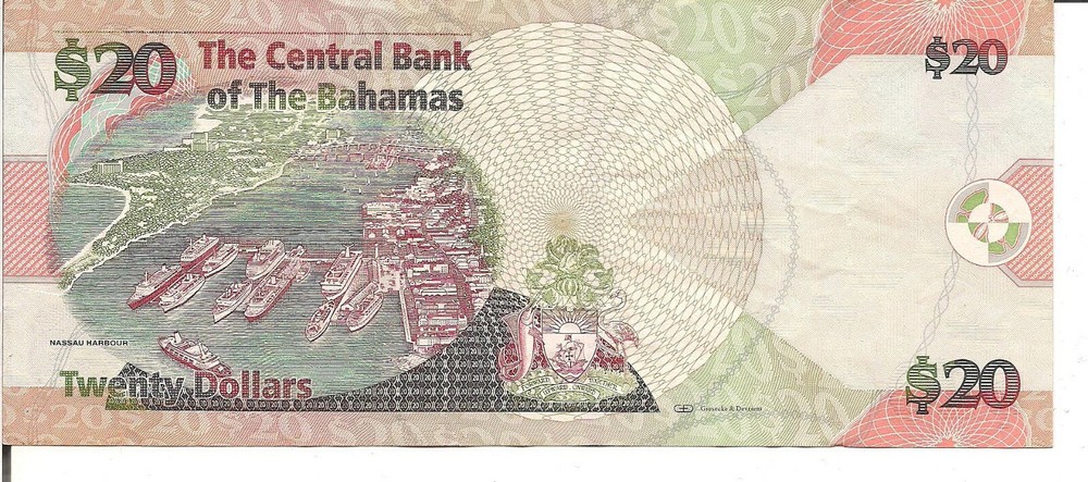 BAHAMAS, 20 DOLLARS,P#74Aa, 2010