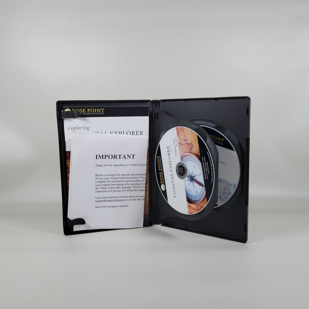 Rose Point Navigation Systems Coastal Explorer 2011 PC/DVD Nav Software NO KEY
