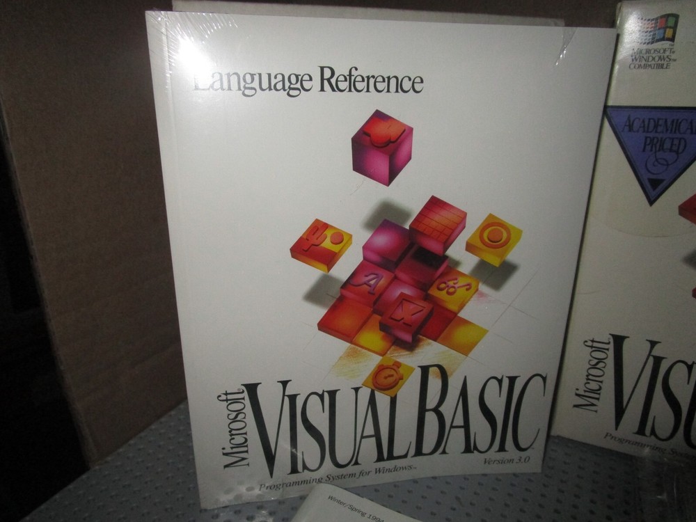 MICROSOFT VISUAL BASIC 3.0--3.5" DISKS STANDARD EDITION WINDOWS--EXCELLENT COND.