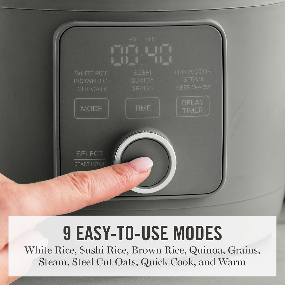 Rice Cooker, 4 Cup (Uncooked) / 8 Cup (Cooked), Ceramic Non-Stick Removable Pot,