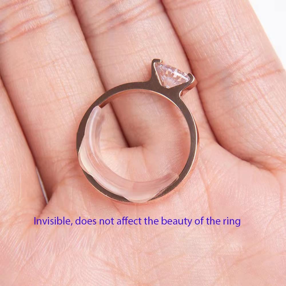 Ring Sizer Adjuster for Loose Rings,8pcs Different Sizes Invisible clear